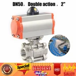 2" 1000psi Pneumatic Air Actuated Ball Valve Double Acting 3-8 Bar. Fixed Price $81.97.