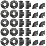 Alffun 3/4 Inch Black Malleable Iron Cast Pipe Fitting Flange Inch,. Fixed Price $28.22.