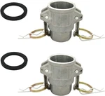 2pcs Aluminum Type D Cam And Groove Fitting, Female Coupler X Npt, With 2. Fixed Price $24.99.