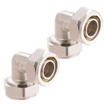Ancimoon 2pc 3/4 Elbow Air Piping Fittings, Brass-nickel Elbow, Sliver. Fixed Price $31.99.