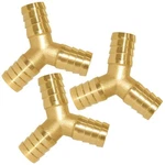 Uenede 3pcs Solid Brass 3/4"od Barb Fitting Y 3-way Union 3/4" Barb,. Fixed Price $17.30.
