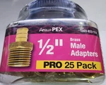 1/2 In. Brass Pex-b Barb X Male Pipe Thread Adapter Pro Pack (25-pack). Fixed Price $53.99.