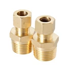 Brass Reducing Coupling 3/8" Comp X 1/2" Mip Male Leak Proof Easy Connect Uni.... Fixed Price $23.84.