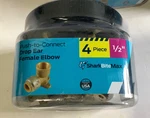 Sharkbite Max 1/2 In. Push-to-connect Drop Ear Female Elbow Fitting 4 Pack. Fixed Price $19.99.