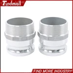 Findmall 2 Pcs Aluminum Camlock Fittings Type F 3" Cam & Groove Hose Plug Npt. Fixed Price $20.80.