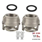 2pcs Cam And Groove Fitting, Aluminum, Type Dc, 2" Dust Cap, With 2 Inch. Fixed Price $35.19.