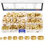 Glarks 220pcs Brass Compression Sleeves Ferrules, Tube Od 4mm 6mm 8mm 10mm 12mm. Fixed Price $29.67.