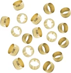 Brass Compression Fitting Sleeve Ferrules 1/4" Tube Od (20 Pcs). Fixed Price $14.33.