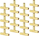 10 Pieces Brass Hose Barb Tee 3-way Fitting (1/4 X 1/4 Hos. Fixed Price $17.00.