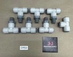 John Guest Gray Acetal Swivel Branch Tee 3/8 X Center Leg Bspt (7) New. Fixed Price $50.00.