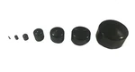 1/16" To 4 3/4" Black Round Flexible Vinyl Rubber Tube Caps (2 10 25 50 100). Fixed Price $45.68.