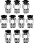Harfington 10pcs Push To Connect Fitting 4mm Od X 1/8 Inch Npt, Black. Fixed Price $14.76.
