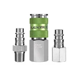 A53452fz Pro High Flow Coupler And Plug Kits 1/4" Npt Push To 3 Piece. Fixed Price $28.99.