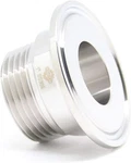 Qiimii 1" Stainless Steel 304 Sanitary Npt Male Thread X Tc 50.5 1, Silver. Fixed Price $20.24.