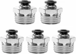 Harfington 5pcs Push To Connect Fitting 6mm Tube Od X 1/2" Npt Thread Male Strai. Fixed Price $23.75.