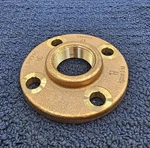 Sa Lf C89833 Brass Threaded Floor Flange 150# B16 4 Bolt Hole 1-1/2". Fixed Price $55.99.