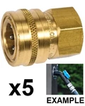 Lot Of 5 Foster Quick Disconnect 50fs Fst Socket Straight Thru 1/2" Fpt Brass. Fixed Price $43.73.