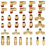 Taiidaues 34 Pcs Brass Dot Air Brake Line Fittings Assortment Pcs, Gold. Fixed Price $56.17.