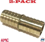 2-pack! 1" X Barb Brass Hose Mender Splicer 07014-16 Anderson Metals 57014-16. Fixed Price $20.99.