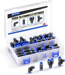 Tailonz Pneumatic 5/16 Inch Or 8mm Od Push To Connect Od/40pcs, Blue. Fixed Price $21.82.