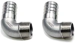 Joytube 304 Stainless Steel Barbed Elbow Hose 3/4" Barb 3/4"barb X 1/2"male. Fixed Price $21.82.