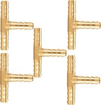Aopanda 1/4" Brass Barb Tee Fittings T-shaped 3 Ways Union Id 1/4 Inch. Fixed Price $15.18.