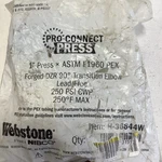 Webstone H-36844w , 1" Press X Astm F1960 Pex 90 Forged Dzr Deg. Fixed Price $18.99.