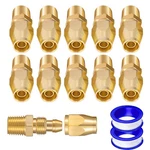 Premium Solid Brass 10pcs Reusable Replacement Fitting For 1/4-inch Id Hose,1.... Fixed Price $31.67.