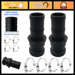 2pcs 2" Camlock Fittings Polypropylene Couplings With Hose Shank & Clamps. Fixed Price $41.99.