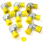 Parker 3/8" Flare Male X 1/2" Npt 90 Elbow 8-8-cfx-s ***lot Of 8***. Fixed Price $80.00.