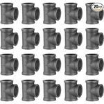 20 Pcs 1" Pipe Fitting Tee, Dn25 Threaded Gray Cast Malleable Iron Tee. Fixed Price $22.20.
