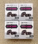 8 (4 Boxes) Ldr Pipe Decor 1/2" X 90 Elbows Grey Galvanized Iron Degree. Fixed Price $19.00.