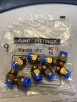 Smc Kqh08-u02 Male Fittings/connectors, 5/16", 8mm Tube,1/4" Port (lot Of 9) Nnb. Fixed Price $24.95.