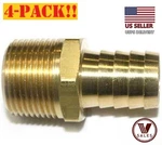 1" Hose Barb X 3/4" Mnpt Brass Fitting Male Npt 102-1612c Straight 4 Pack. Fixed Price $36.92.