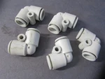 Smc (kq2l10-10-00a) Union Eblow Platsic Push To Connect Tube Fittings - Qty 5. Fixed Price $10.40.