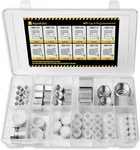 64 Pcs. Hydraulic Npt Pipe Fittings Cap & Plug Adapter Assortment Kit, Galvanize. Fixed Price $106.99.