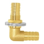 Joywayus 1/2''id Hose Barb Thru-bulk Head Hex 90 Degree L 0.5 Inch, Brass. Fixed Price $21.72.