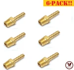 6-pack! New!! 1/4"x1/4" Brass Male Npt Barb Hose Straight Fitting 125-4b. Fixed Price $38.08.