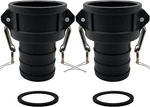Bitotu 2pcs Camlock Fittings Poly C-300 3" C Standard Couplings Cam Lock Fitt.... Fixed Price $37.94.