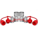 1/4" Npt Iso 7241-b Hydraulic Quick Connect Couplers/couplings W/dust. Fixed Price $39.99.
