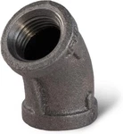 Everflow Bmff0400 4" Black Malleable Iron 45 Degree Elbow Pipe Fitting 150 Psi F. Fixed Price $45.00.