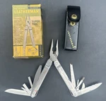 Original Leatherman Super Tool Sheath Box Portland Oregon Pat Pend Badger Meter. Fixed Price $219.95.
