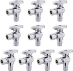 10 Pcs Stop Angle Valve Pex-a Inlet, 1/4 Turn,3/8" Od Compression X 1/2". Fixed Price $67.99.
