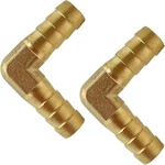 2pcs Brass Hose Barb Fitting 3/8" X Barbed 90 Degree Elbow Connector L Righ. Fixed Price $12.06.