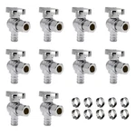 10 Pcs 1/2" Pex X 3/8" Compression Angle Stop Valve 1/4 Turn Chrome Brass. Fixed Price $58.86.