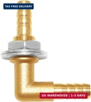 Joywayus 3/8 X Hose Barb Thru-bulk Head Hex Union 90 Degree L Right Angle El. Fixed Price $22.73.
