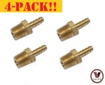 4-pack! New!! 1/8"x1/8" Brass Male Npt Barb Hose Straight Fitting 125-2a. Fixed Price $30.80.
