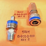 B-qc8-d-810 And B-qc8-b-810 Swagelok Brass Qc Set, 1/2" Pt, Key 5 (blue),. Fixed Price $49.77.