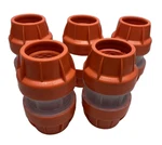 Lot Of 5, Dura-line # 20005096 (orange) Clear Lock Coupler, 1.25". Fixed Price $42.61.