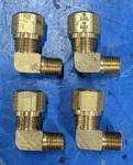 Male Elbow 90 Deg 1/2 X 1/4-18 Air Brake Dot Compression Fitting Four 4 Pcs. Fixed Price $14.99.